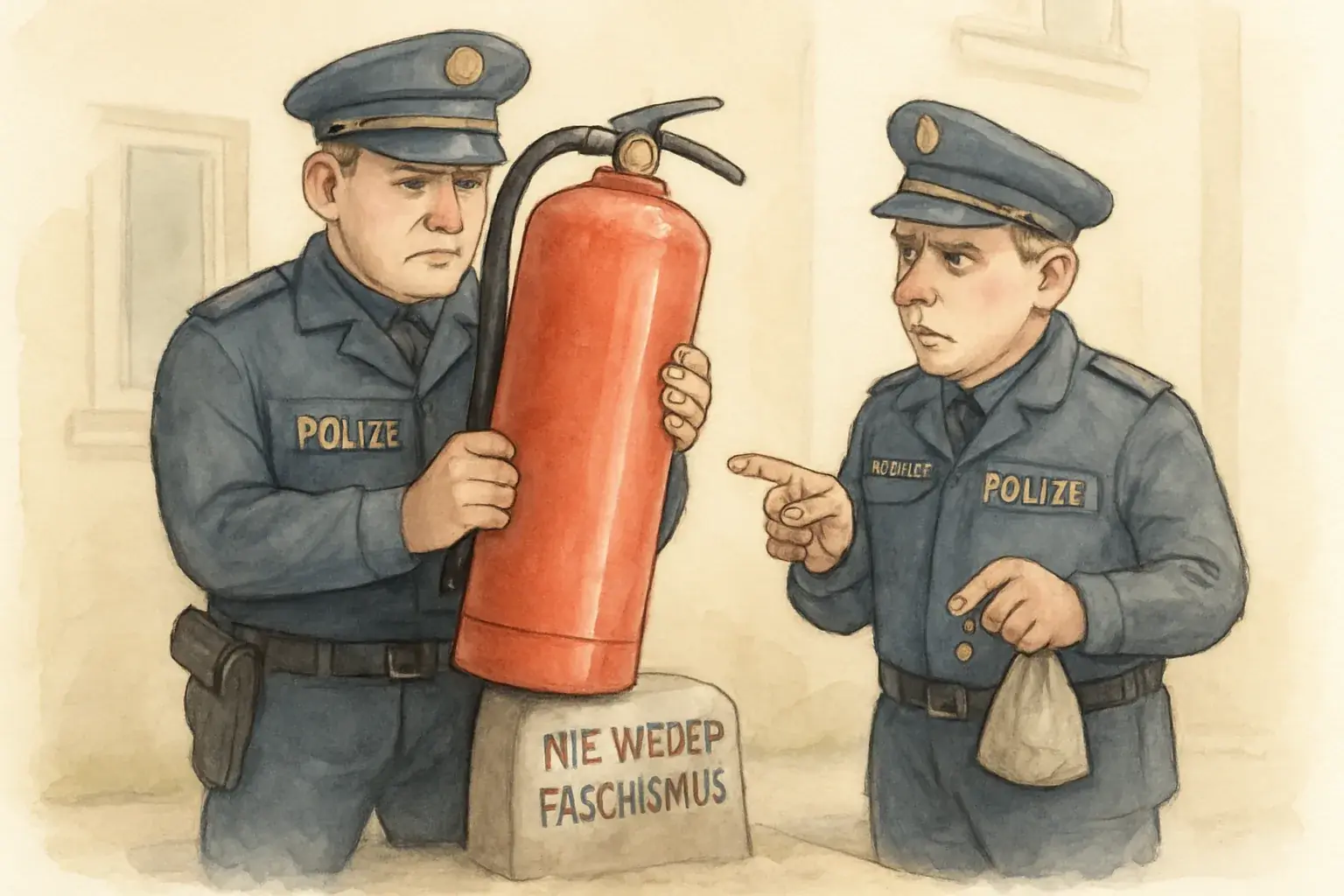 Staatliche Symbolik im Beton: Wenn der Polizeiposten das Erbe überschreibt